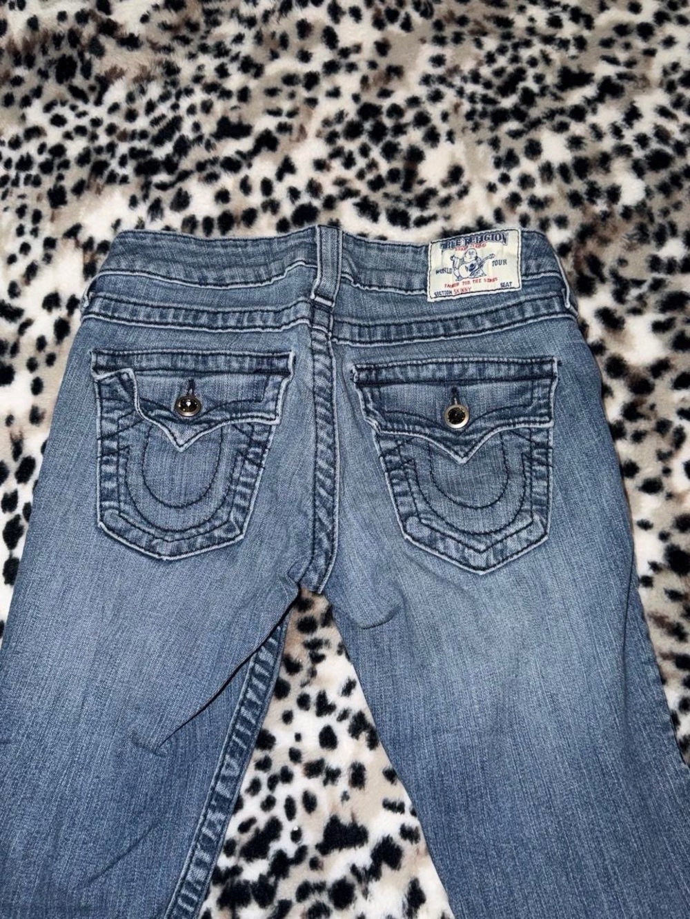 True religion Women's Denim Jeans with Button-Flap Back Pockets